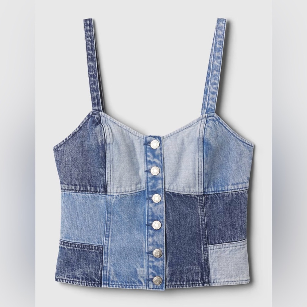 Denim corset